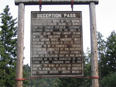 Deception Pass sign